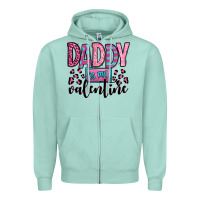 Seafoam daddy is my valentine Zipper Hoodie - OliviaCreatesArt