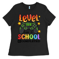 Black level 100 days of school completed Ladies Tee - MaliasSmallBusiness