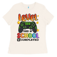 Level 100 Days Of School Completed Ladies Tee | Teevron