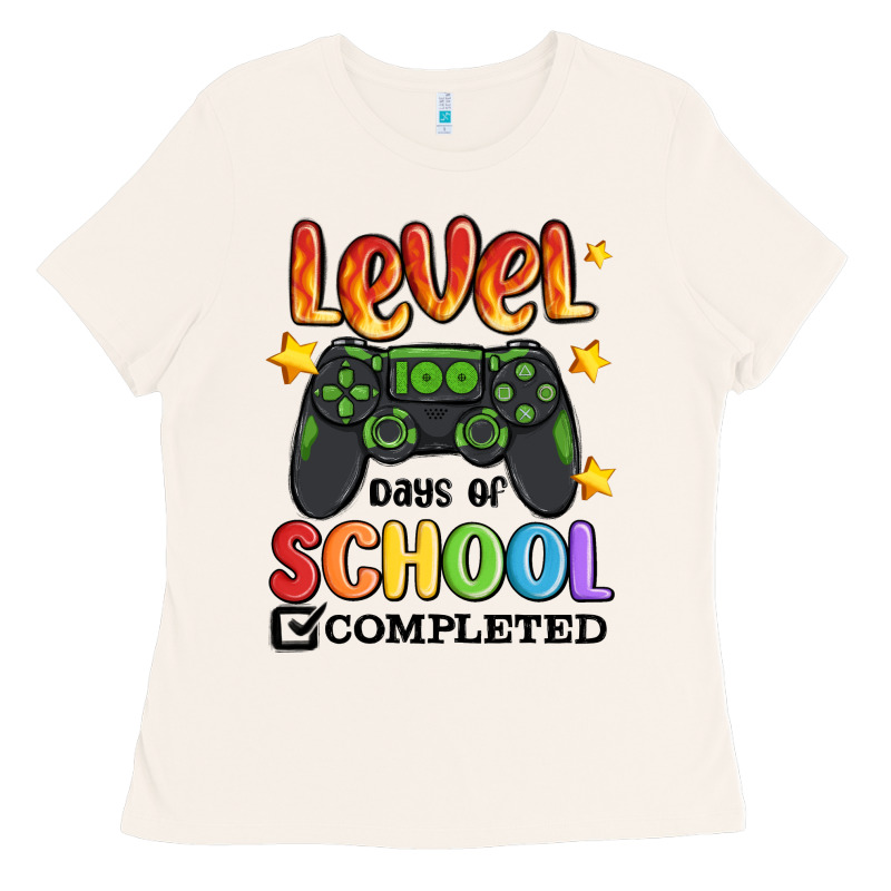 Level 100 Days Of School Completed Ladies Tee by MaliasSmallBusiness | Teevron