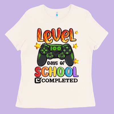 Level 100 Days Of School Completed Ladies Tee Designed By Maliassmallbusiness