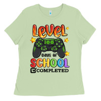 Matcha level 100 days of school completed Ladies Tee - MaliasSmallBusiness