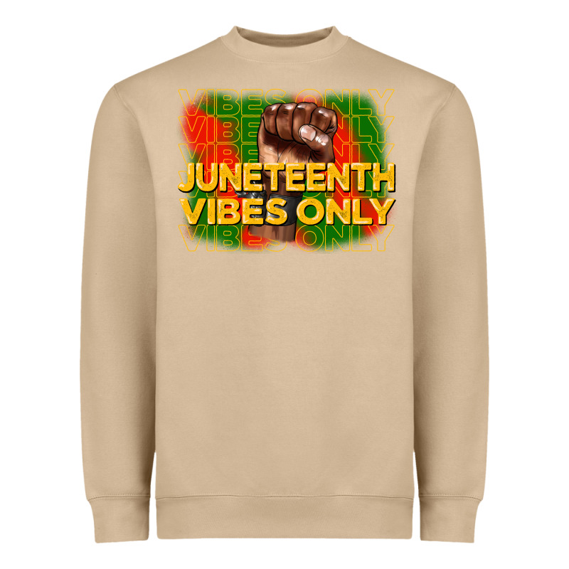 Juneteenth Vibes Only Heavyweight Sweatshirt by CowGirlArtShop | Teevron