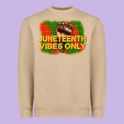 Juneteenth Vibes Only Heavyweight Sweatshirt Designed By Cowgirlartshop
