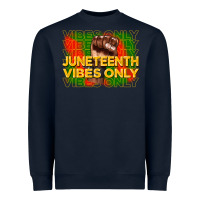 Navy juneteenth vibes only Heavyweight Sweatshirt - CowGirlArtShop
