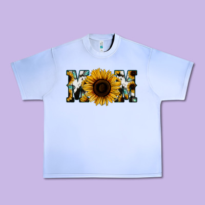 Sunflower Turquoise Cowhide Mom Urban Heavy Tee Designed By Bettercallsaul