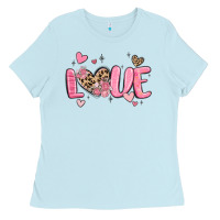 Baby Blue love valentines day Ladies Tee - MaliasSmallBusiness