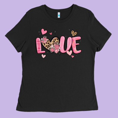 Love Valentines Day Ladies Tee Designed By Maliassmallbusiness
