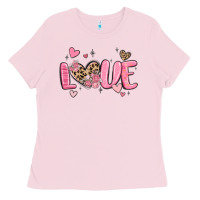 Bubblegum Pink love valentines day Ladies Tee - MaliasSmallBusiness