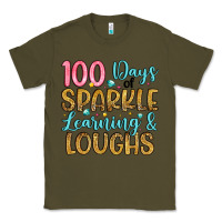 Army Green 100 days of sparkle learning and loughs Classic Tee - Artiststas