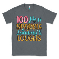 Charcoal Heather 100 days of sparkle learning and loughs Classic Tee - Artiststas