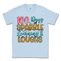 Dusty Blue 100 days of sparkle learning and loughs Classic Tee - Artiststas
