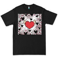 Black valentine's day hearts Premium Tee - MaliasSmallBusiness