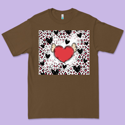 Valentine's Day Hearts Premium Tee Designed By Maliassmallbusiness