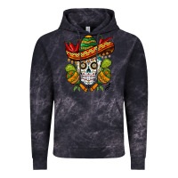Cloud Black sombrero skull Vintage Hoodie - BarkalooDesign