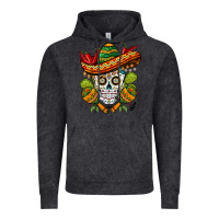 Vintage Black sombrero skull Vintage Hoodie - BarkalooDesign