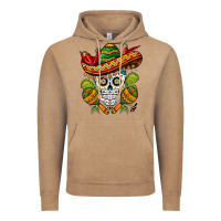 Vintage Coffee sombrero skull Vintage Hoodie - BarkalooDesign
