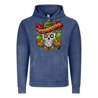 Vintage Denim sombrero skull Vintage Hoodie - BarkalooDesign