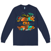 Navy cna pumpkin nurse Long Sleeve Tee - NancyCooperArtShop