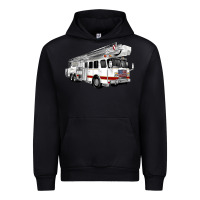 Black White Fire Truck Urban Hoodie - Artiststas