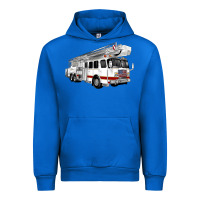 Cobalt White Fire Truck Urban Hoodie - Artiststas