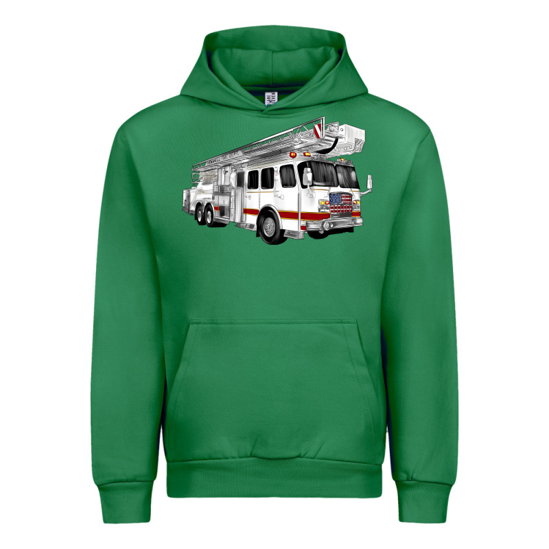 White Fire Truck Urban Hoodie by Artiststas | Teevron