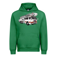 Emerald White Fire Truck Urban Hoodie - Artiststas