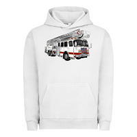 Pigment Lunar Rock White Fire Truck Urban Hoodie - Artiststas