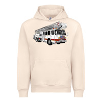 Sandshell White Fire Truck Urban Hoodie - Artiststas