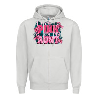 Dove Grey i wear pink for my aunt Zipper Hoodie - FaDigitalArtStudio
