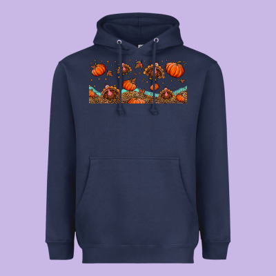Turkey Thanksgiving Pumpkin Libbey Glass Heavyweight Hoodie Designed By Bundleandbundleshop