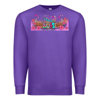 Purple proud nurse libbey glass Premium Sweatshirt - BundleAndBundleShop