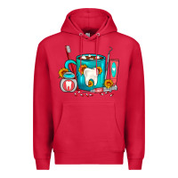 Cardinal Dentist Coffee Premium Hoodie - FaDigitalArtStudio