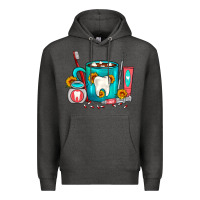 Charcoal Heather Dentist Coffee Premium Hoodie - FaDigitalArtStudio