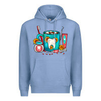 Colony Blue Dentist Coffee Premium Hoodie - FaDigitalArtStudio