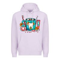 Lilac Dentist Coffee Premium Hoodie - FaDigitalArtStudio