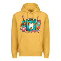 Mustard Dentist Coffee Premium Hoodie - FaDigitalArtStudio