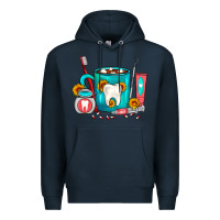 Navy Dentist Coffee Premium Hoodie - FaDigitalArtStudio