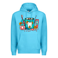 Ocean Blue Dentist Coffee Premium Hoodie - FaDigitalArtStudio