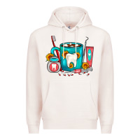 Pale Pink Dentist Coffee Premium Hoodie - FaDigitalArtStudio