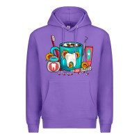 Purple Dentist Coffee Premium Hoodie - FaDigitalArtStudio