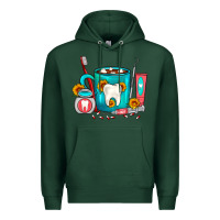 Sports Green Dentist Coffee Premium Hoodie - FaDigitalArtStudio