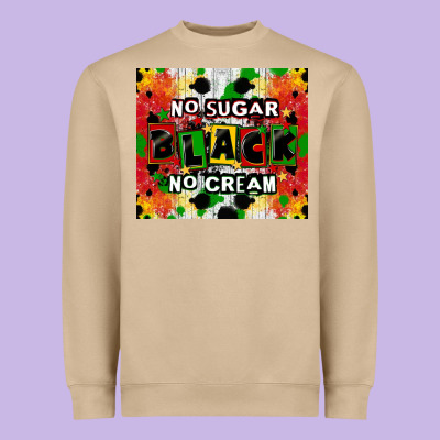 No Sugar No Cream Black Tumbler Heavyweight Sweatshirt Designed By Cowgirlartshop