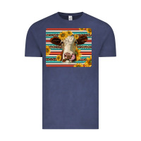Vintage Denim serape leopard hereford cattle mousepad Vintage Tee - Jasminsmagicworld