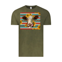 Vintage Olive serape leopard hereford cattle mousepad Vintage Tee - Jasminsmagicworld