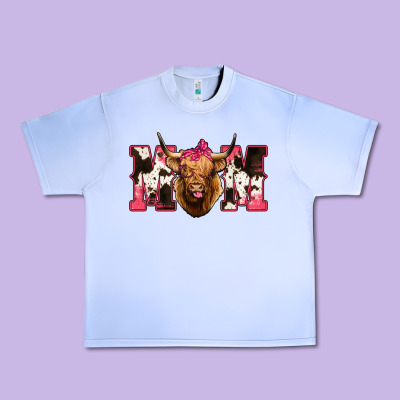 Highland Cow Mom Urban Heavy Tee Designed By Bettercallsaul