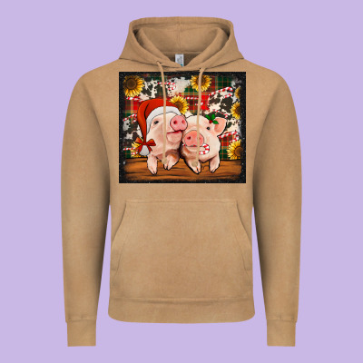 Christmas Pigs Tumbler Vintage Hoodie Designed By Jasminsmagicworld
