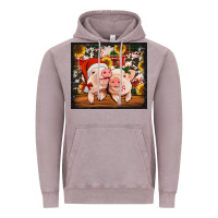 Vintage Zinc Christmas pigs tumbler Vintage Hoodie - Jasminsmagicworld