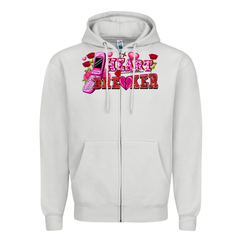 Heart Breaker Valentine's Day Zipper Hoodie by FaDigitalArtStudio | Teevron
