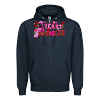 Navy Heart breaker Valentine's Day Zipper Hoodie - FaDigitalArtStudio
